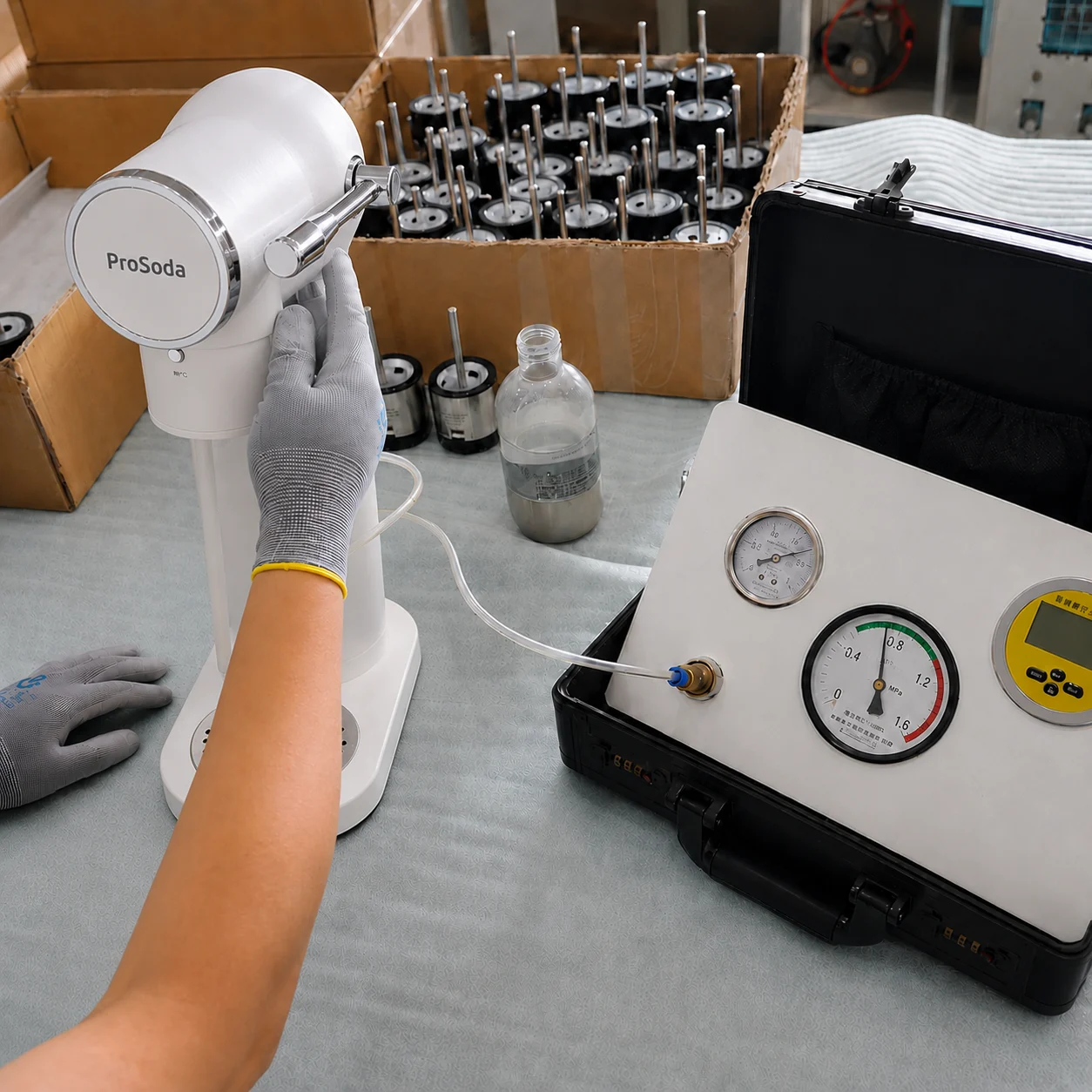 G830 pressure test setup