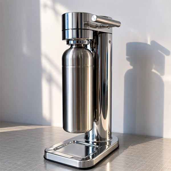 G15 stainless steel soda maker side view