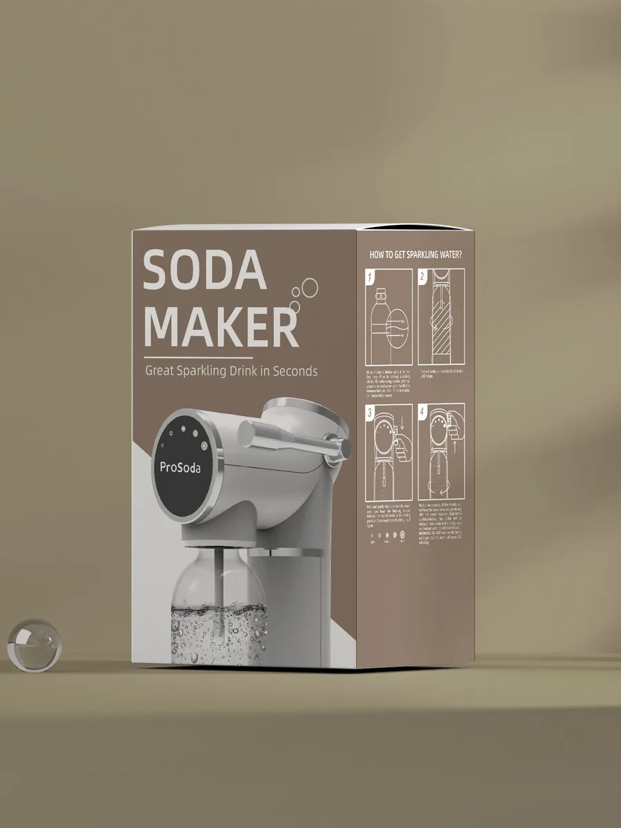 seltzer maker packaging design