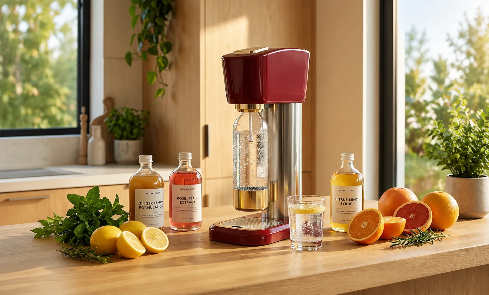 Private label seltzer water maker starter kit